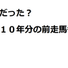 前走の馬番で気づいたこと　あまり出回らない前走馬番データ