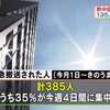 今週 熱中症疑いで１３５人搬送
