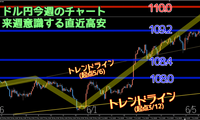 トレード結果６月第１週　ドル円日足レベルの動きで１１０円目前まで到達