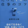 第80冊　99％の人がしていないたった１％の仕事のコツ　河野栄太郎著