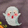 ハロウィンクロスステッチ：おばけ