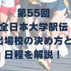 【全日本大学駅伝2023】出場校の決め方、日程を解説