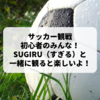 サッカー観戦初心者のみんな！SUGIRU(すぎる)と一緒に観ると楽しいよ！