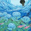アクリルマーカーで水溜（梅雨）