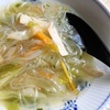 国際線に乗る前は、お野菜たっぷり春雨スープ〜子供合唱団野外コンサート