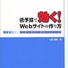 200425　山田貞幸　／　『低予算で効く!Webサイトの作り方』　読書グラフィ　今日読んだ本