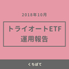 【月次報告】2018年10月のトライオートETFのリアルな実績公開！今月は0.5万円でした！