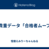 超貴重データ「合格者ムーブ」