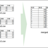 データマージ方法①　複数ファイルに記載された集計データに対するマージ