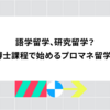 語学留学、研究留学？博士課程で始めるプロマネ留学！