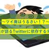 【ツイ廃はうるさい？】元ツイ廃が語るTwitterに依存するデメリット