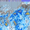 猛烈な雨、強風、閉じ込められた状況