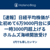 【速報】日経平均株価が史上初めて6万9000円台に突入　一時3000円超上げる　ホルムズ海峡開放受け