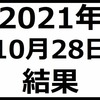 2021年10月28日結果　初の信用建玉の最終返済日到来