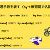 冠詞不要！ 交通・通信手段を表す〈by＋名詞〉