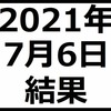 2021年7月6日結果　強い銘柄が上がる