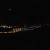富山空港の滑走路夜景