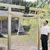 2007年の能登半島地震で倒壊した門前町勝田にある日吉神社の鳥居が再建されました