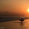 江ノ島・西浜海水浴場の夕方、2016.5.5