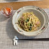 バター醤油パスタ（ワンパン）　3月29日の昼食