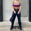 【今日のコーデ】マルチボーダーを大人かわいく🥰コーディネート