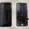 バキバキに割れてしまったiPhone7の画面交換に、左京区からご来店頂きました！