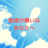 勉強することが嫌いなあなたへ。これで解決！やることはたった１つ！