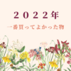 【2022年】一番買ってよかった物