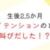 生後2.5か月　テンション高い時叫ぶようになった我が子