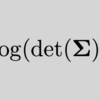 共分散行列 (Covariance Matrix) の行列式 (determinant) の対数 (log) を計算する