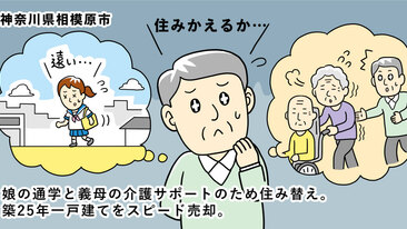 神奈川県相模原市Sさん（50代）／築25年の郊外の一戸建てを、地元の不動産会社に託して約1カ月で難なく売却