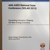 ソーラー関連国際会議録新刊案内: 44th ASES National Solar Conference (SOLAR 2015): Expanding Horizons: Shaping the New Energy Economy (Proceedings 欧文) ご注文受付 (販売)