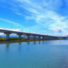 御島かたらい橋から見える景色（福岡県）