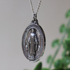 アンティークジュエリー｜USAヴィンテージ不思議のメダイ聖母マリアのペンダントネックレスSTERLING SILVER・CREEDC© [ACS-23-021]