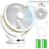 タイマー付きで就寝時にも便利♪ バッテリー内蔵小型扇風機