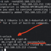 暗号化ディスクのcrypt-unlock をSSH経由でして、ロック解除する