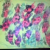 　紙で馬の親子作る
