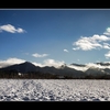 雪景色と青空