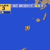 🔔夜だるま地震速報/最大震度3、トカラ列島近海