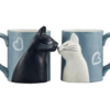 「黒ねこと白ねこ」 ペアマグカップ  サンアート かわいい食器