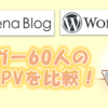 はてなブログ vs WordPress！ブロガー60人の収益・PVを比較しました