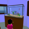 LowPoly World In OpenSimulator: はなちゃんの水槽 fish tank