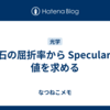 宝石の屈折率から Specular の値を求める