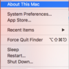 macbook air(英語版)でバージョンなどを確認するやり方について