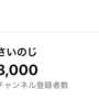 【祝】YouTubeチャンネル登録者3,000人達成【御礼】