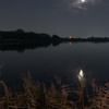 月夜の大池