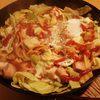ほぼ野菜炒めナポリタンモドキ鉄板焼き