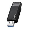 エレコム USBメモリ 64GB USB3.2(Gen1) ノック式 ブラック MF-PKU3064GBK/E