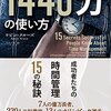 時間を小さな単位に分けながら優先順に取り組むことが重要⏰  【1440分の使い方 ──成功者たちの時間管理15の秘訣 (フェニックスシリーズ)】を読んでみてのゆるい感想✏️  