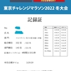 フルマラソン完走レポ。東京チャレンジマラソン2022冬大会開催☆20220209